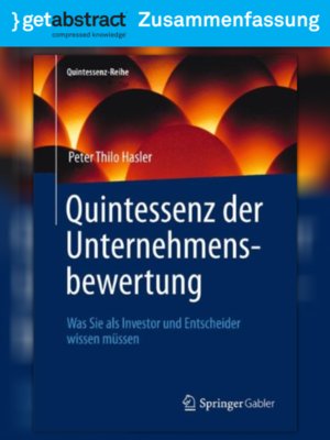 cover image of Quintessenz der Unternehmensbewertung (Zusammenfassung)
